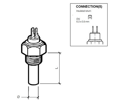 VDO - Oil temperature sender 150°C